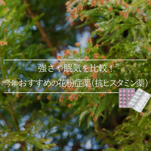 【花粉症の薬】強さや眠気を比較!2023年おすすめの抗ヒスタミン薬